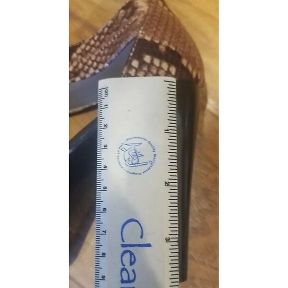 Michael Kors Berkley, Leather, T-Strap, Snake Print Zippered Heels Sz 10M READ - Picture 12 of 16